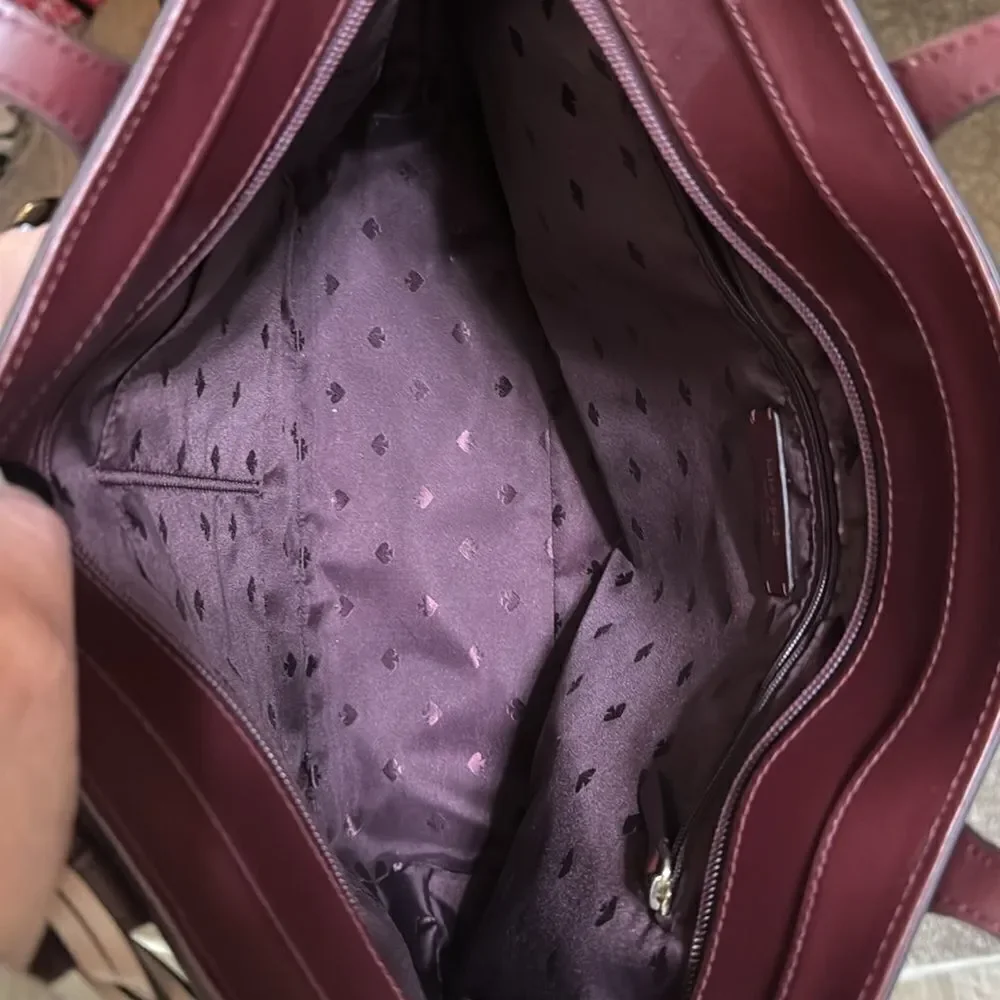 Kate Spade Purple/Maroon Medium sized tote.